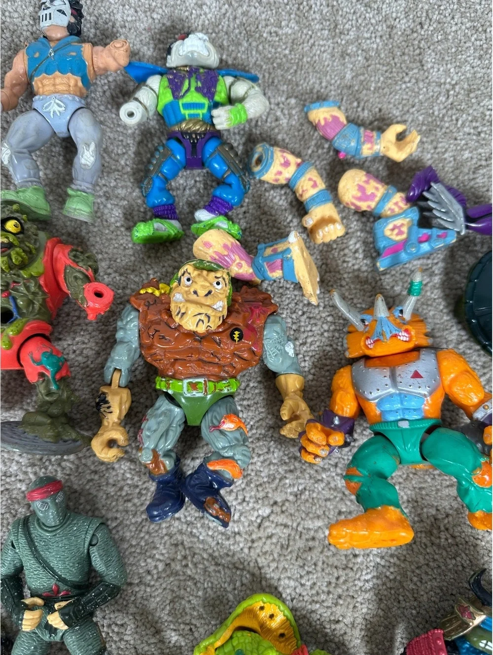 1980s 1990s VTG TMNT Teenage Mutant Ninja Turtles Action Figures Playmates Parts